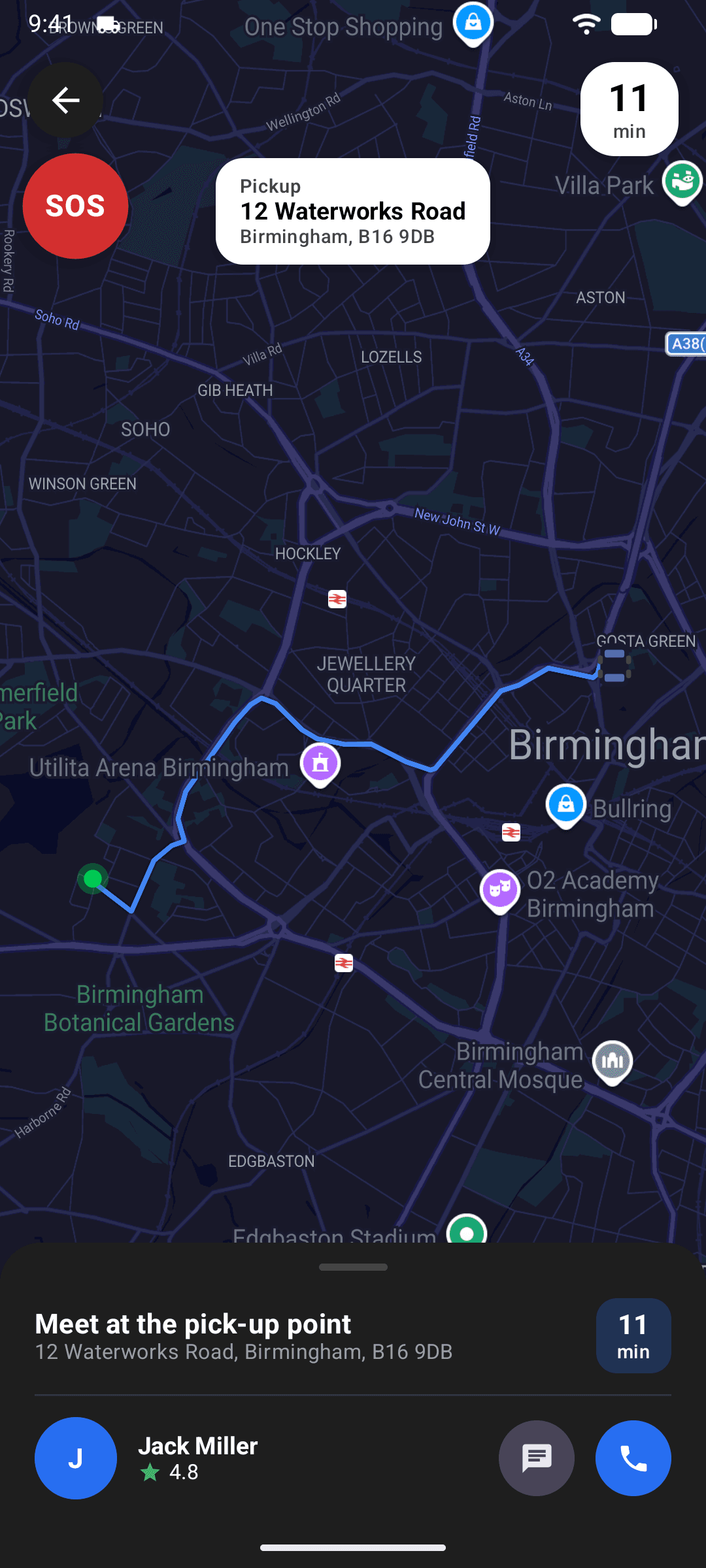 App screen for step 03: Track, pay, rate